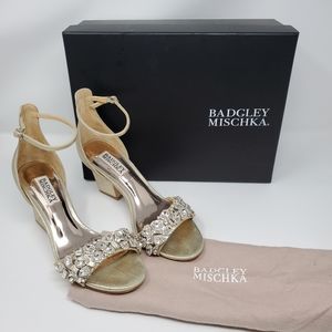 Laraine Satin Block Heel Dress Sandals